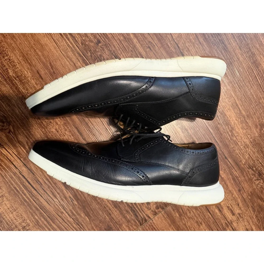 Florsheim‎ Mens Dash Wingtip Derby Oxford Black Leather  Shoes 11763-001 13W